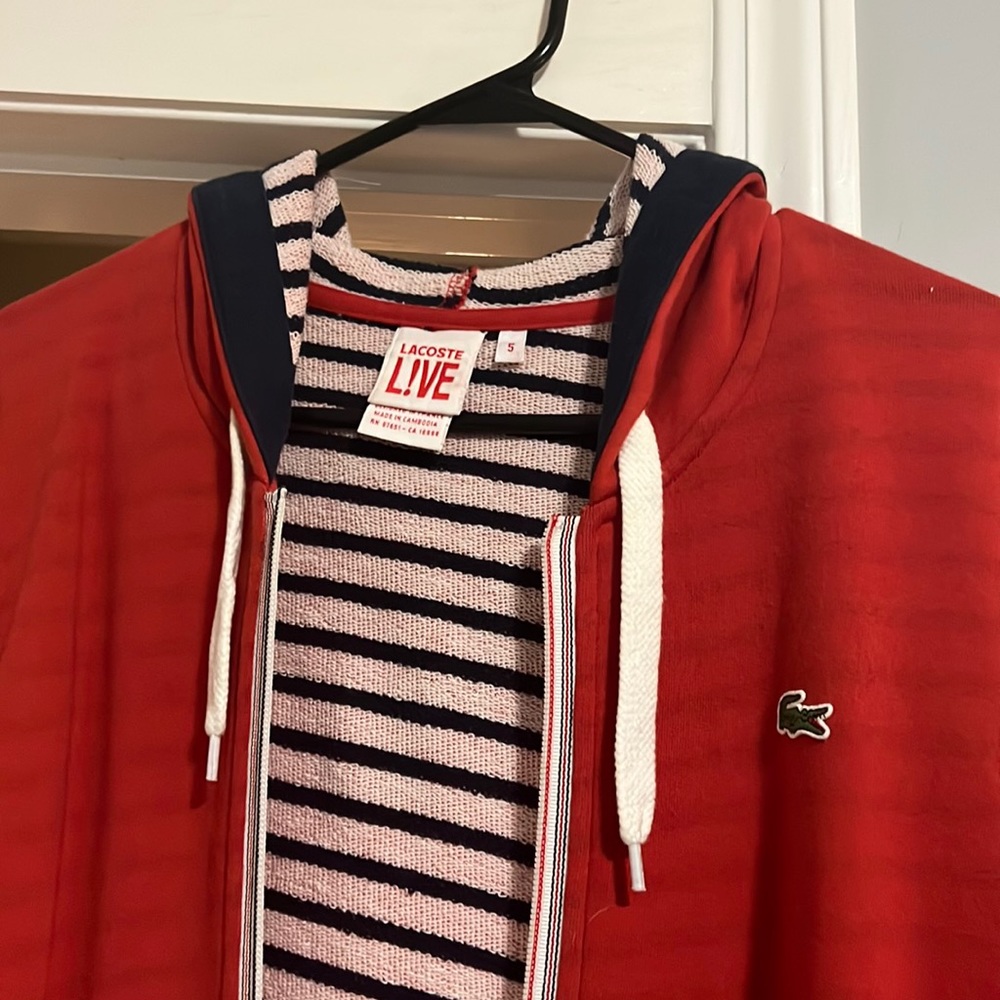 Lacoste hoodie Size 5 (medium)